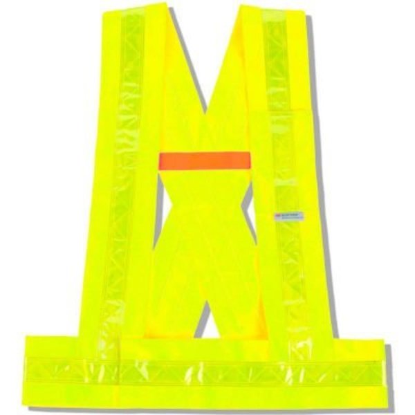 Ergodyne GloWear 8140BA Type O Class 1 Breakaway Sash Lime, 3XL+ 27016